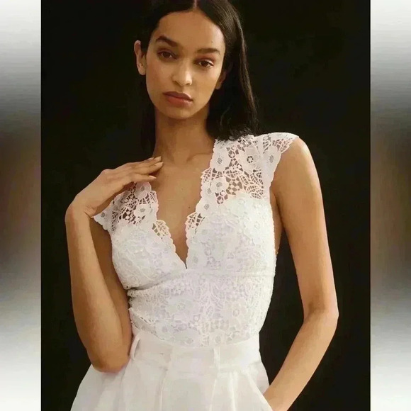 Reformation Tops - NWT Cap sleeve lace bodysuit